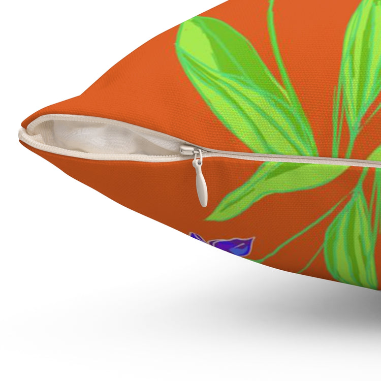 Orange Iris Square Pillow