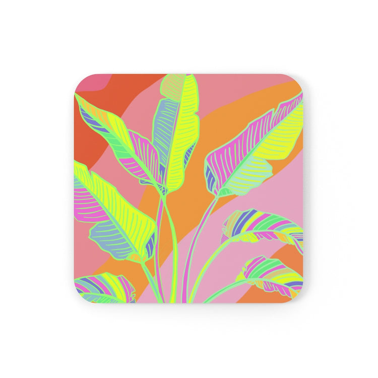 Banana Rave Corkwood Coaster Set
