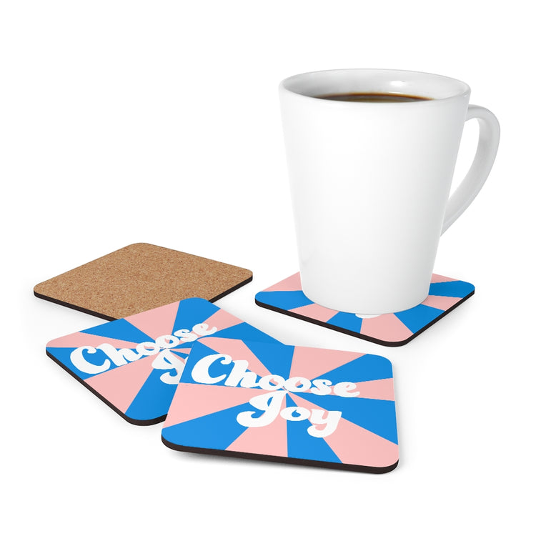 Choose Joy Corkwood Coaster Set