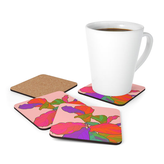 Funky Fiddle Corkwood Coaster Set