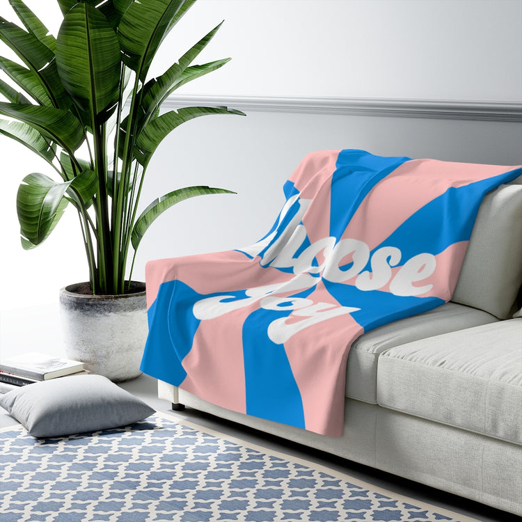 Choose Joy Sherpa Fleece Blanket