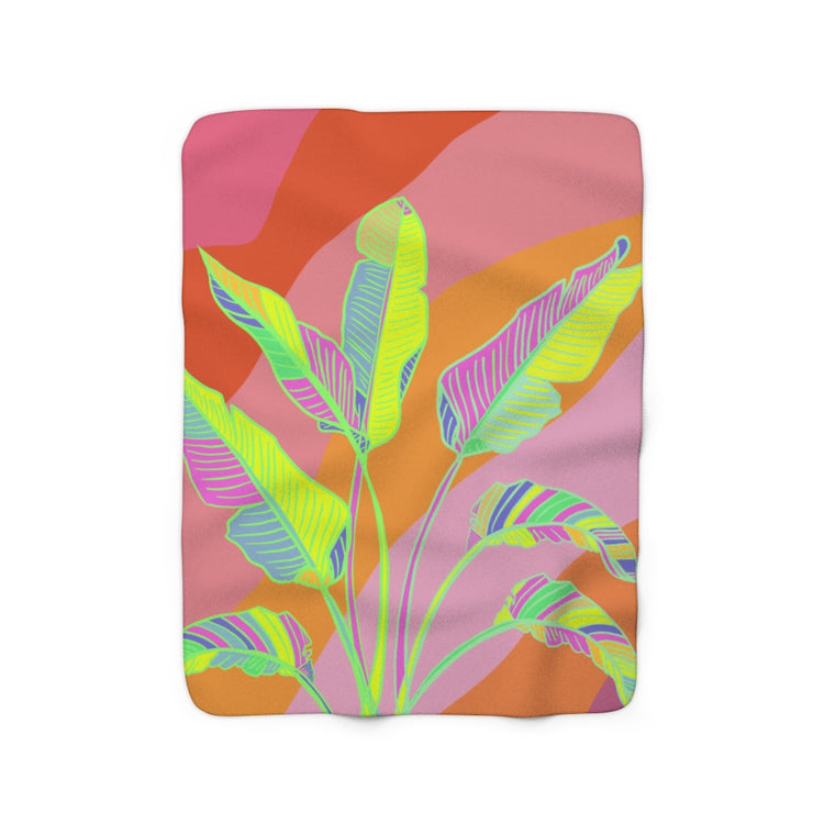 Banana Rave Sherpa Fleece Blanket