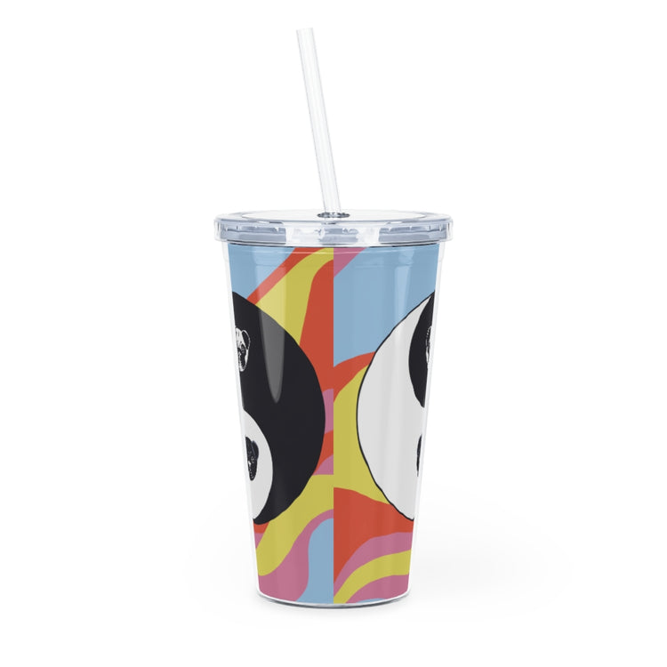 Yin Yang Pancakes Plastic Tumbler with Straw