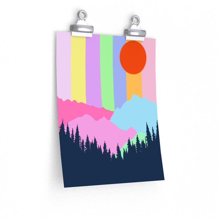 BC Mountains vertical poster