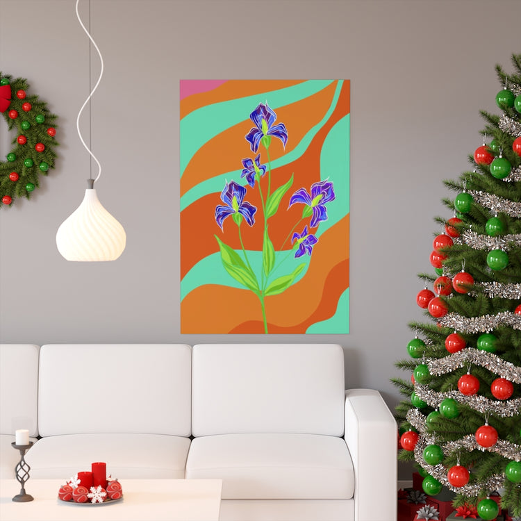 Groovy Iris vertical poster