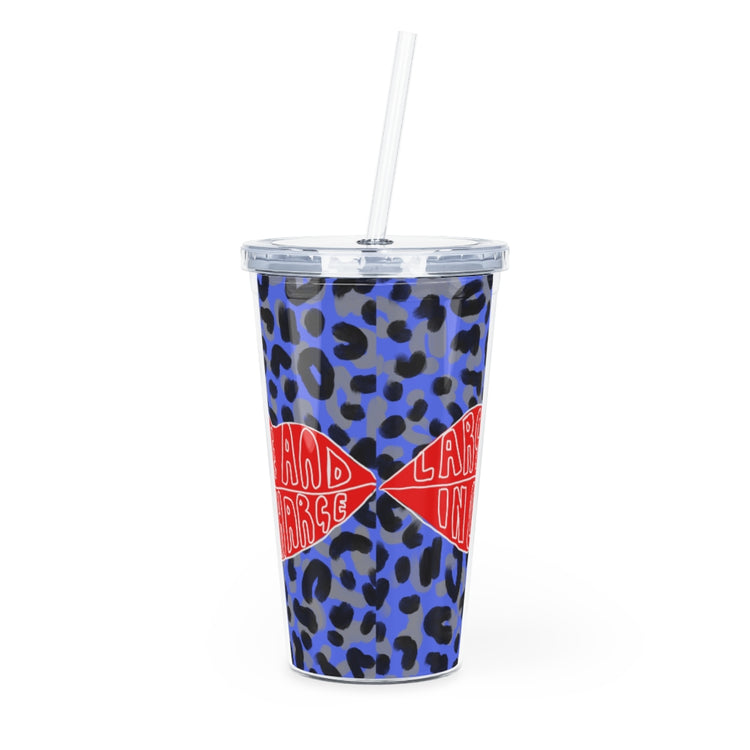 Large and In Charge Plastic Tumbler with Straw