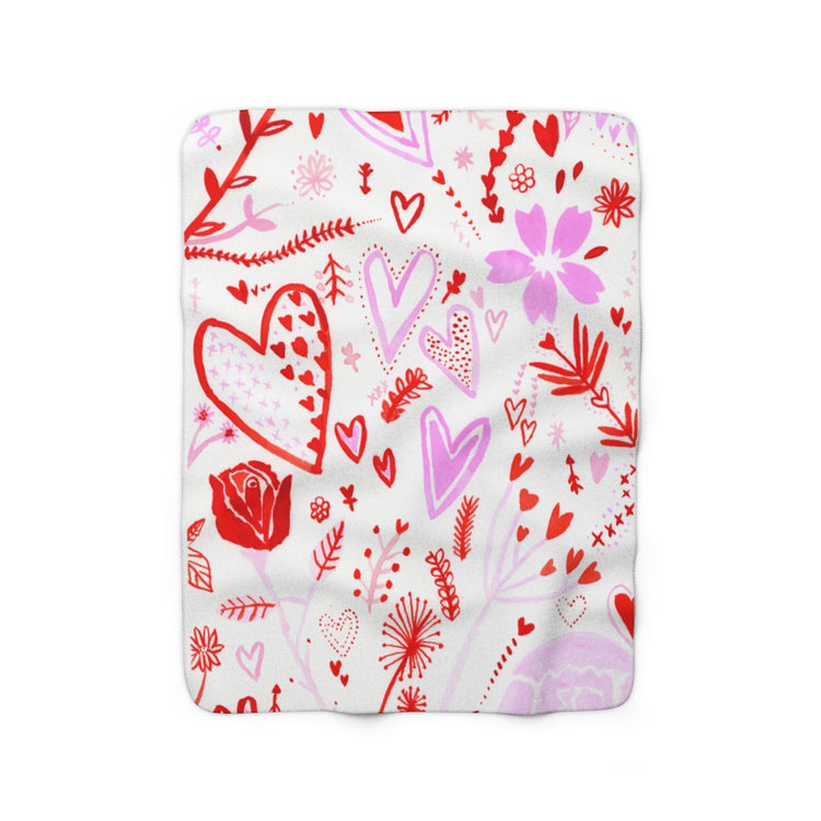 With Love Sherpa Fleece Blanket