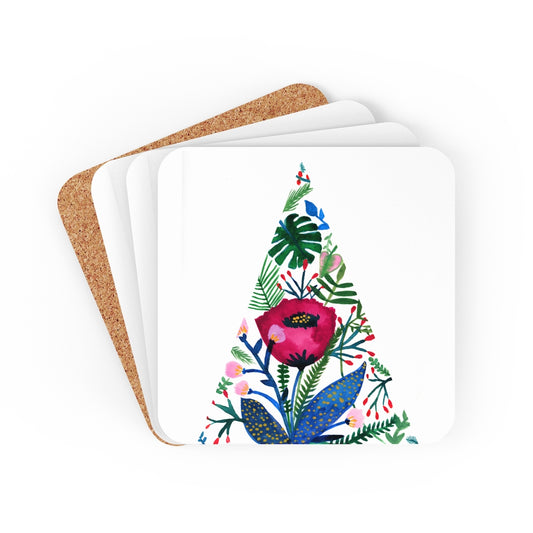 Inside the Mind of a Botanist Corkwood Coaster Set