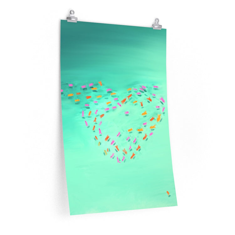 Fish Love vertical poster
