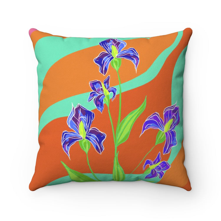 Groovy Iris Square Pillow