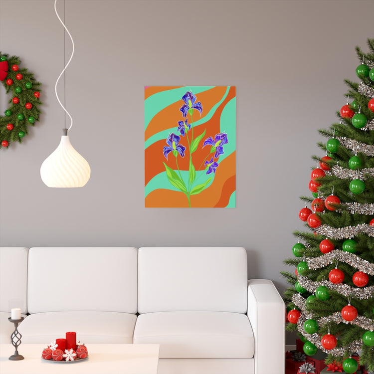 Groovy Iris vertical poster