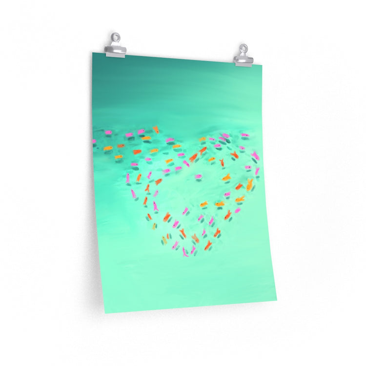 Fish Love vertical poster