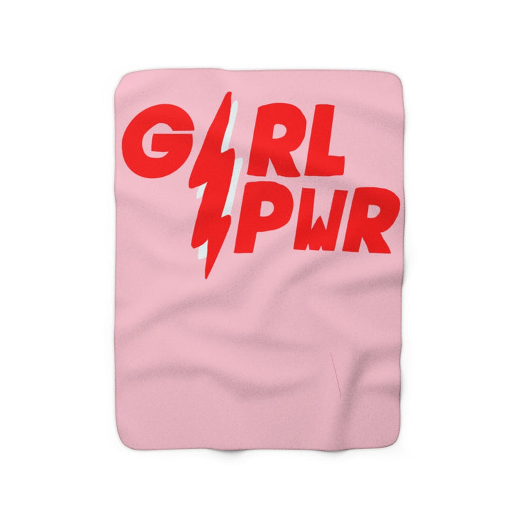 Girl PWR Sherpa Fleece Blanket