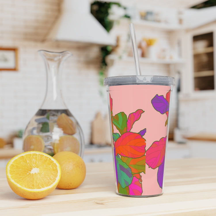 Funky Fiddle Plastic Tumbler with Straw
