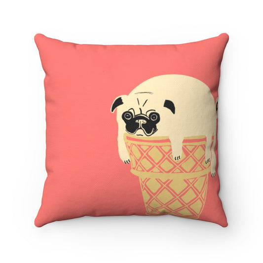 Pancakes and Ice cream Square Pillow