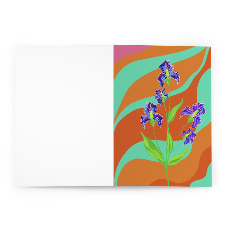 Groovy Iris Greeting Cards (5 Pack)