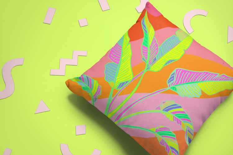 Banana Rave Square Pillow