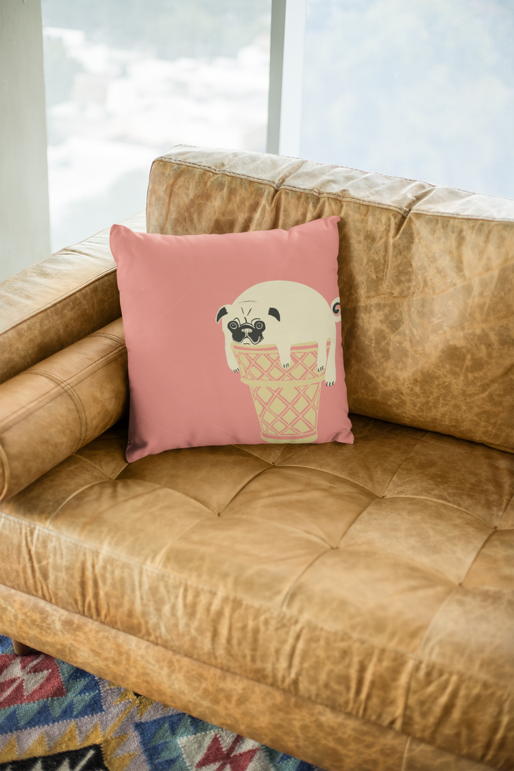 Pancakes and Ice cream Square Pillow