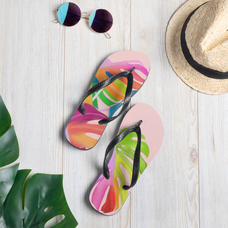 Magical Monstera Flip-Flops