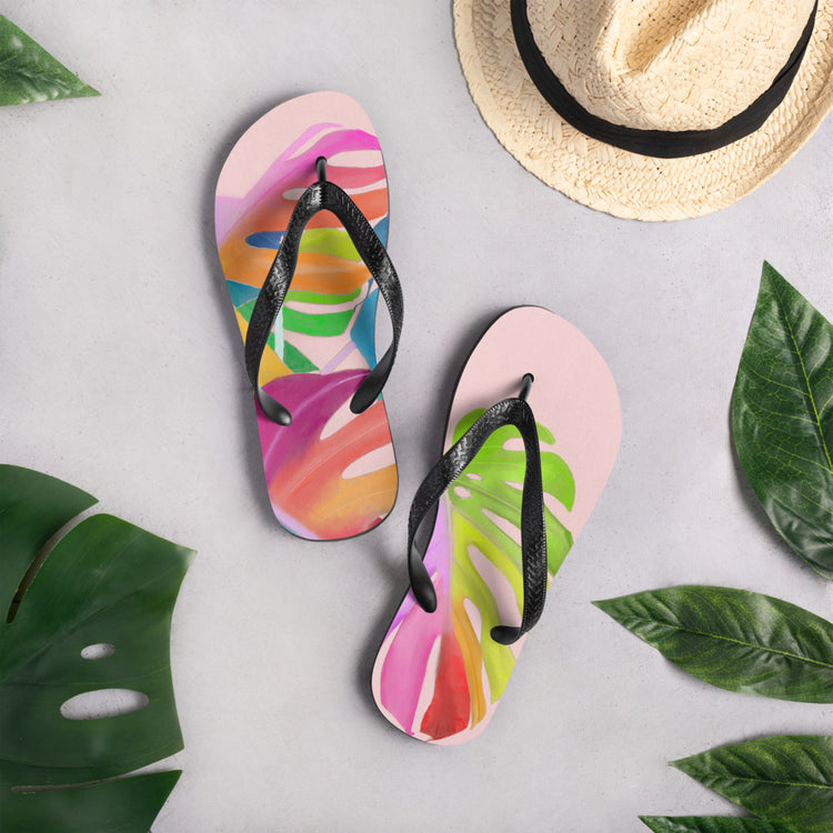 Magical Monstera Flip-Flops