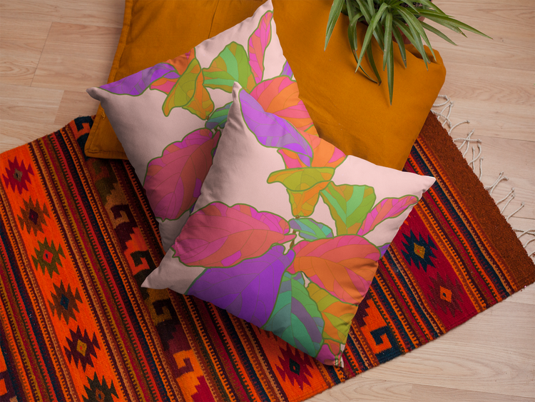 Funky Fiddle Square Pillow